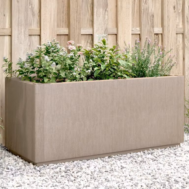 vidaXL Fioriera in plastica marrone chiaro per giardino ornamentale o orto