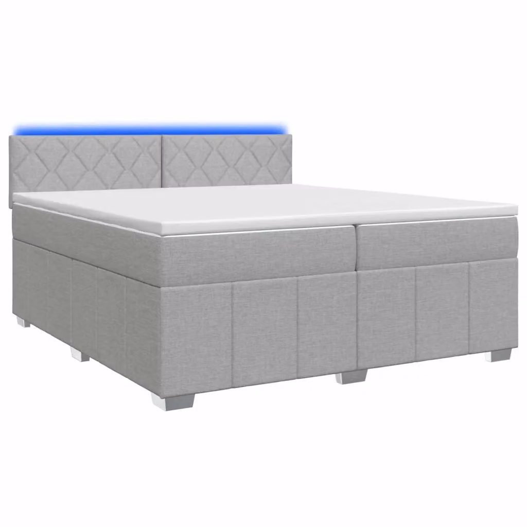 Letto box spring ibrido vidaXL con materasso a molle insacchettate e base a sollevamento, Grigio, 200 x 200 cm – 2