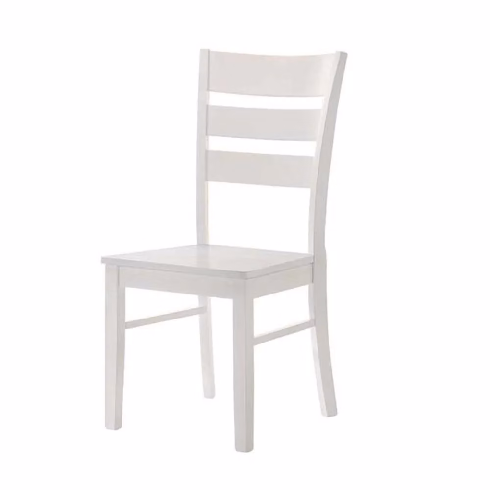 Set di 2 sedie Lisa in legno bianco con schienale a tre fasce per la tua cucina – 2