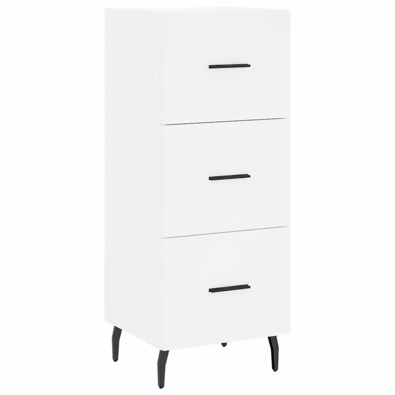Credenza Bianca 34,5x34x90 cm in Legno Multistrato