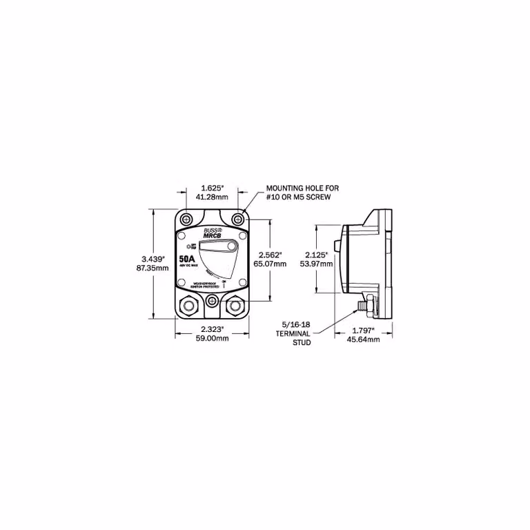Interruttore Magnetotermico Blue Sea Systems MCB da 40A Blu