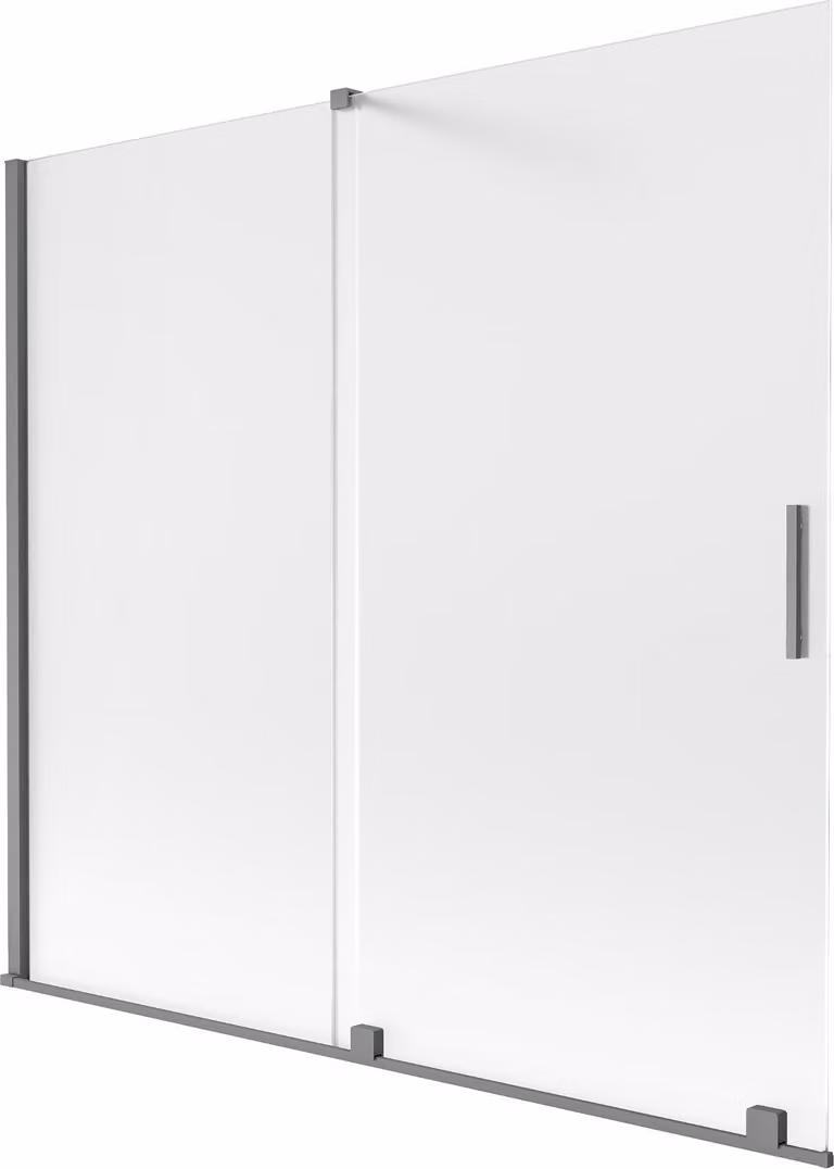 Mexen Velar pannello doccia a 2 ante scorrevoli 170 x 150 cm, ghiacciato, metallo gun - 896-170-000-31-95