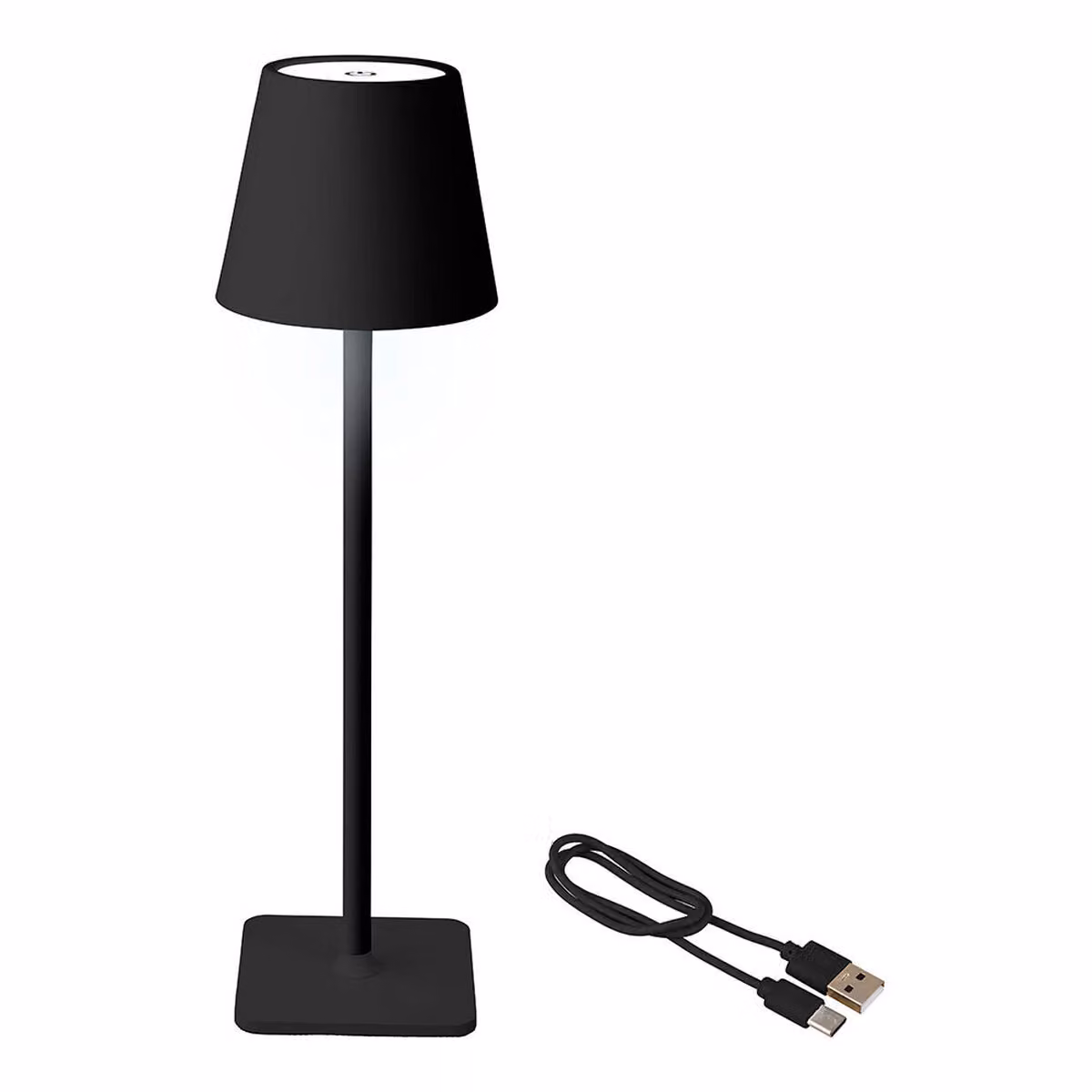 Lampada da tavolo a LED Lumineo 894376 Metallo nero 17 cm Ricaricabile