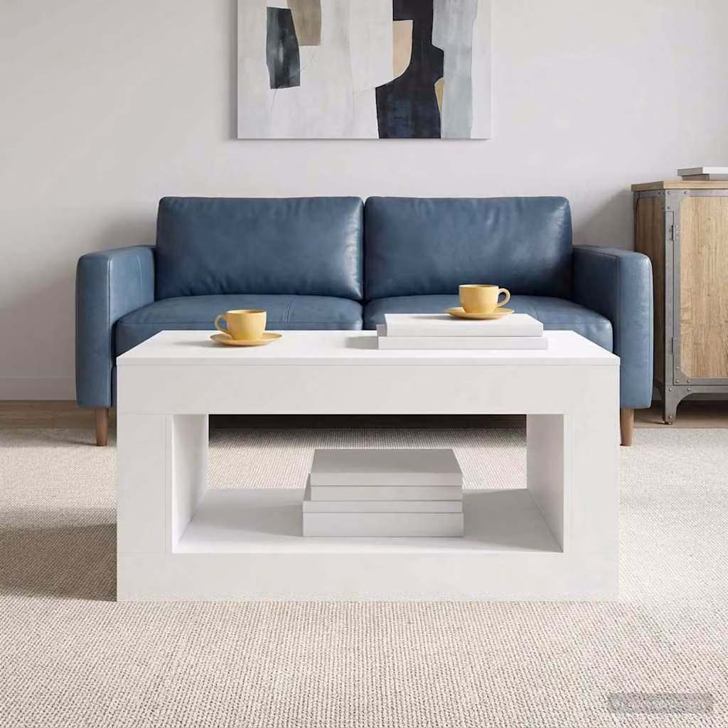 Scrivania moderna vidaXL bianca in MDF per ufficio o soggiorno
