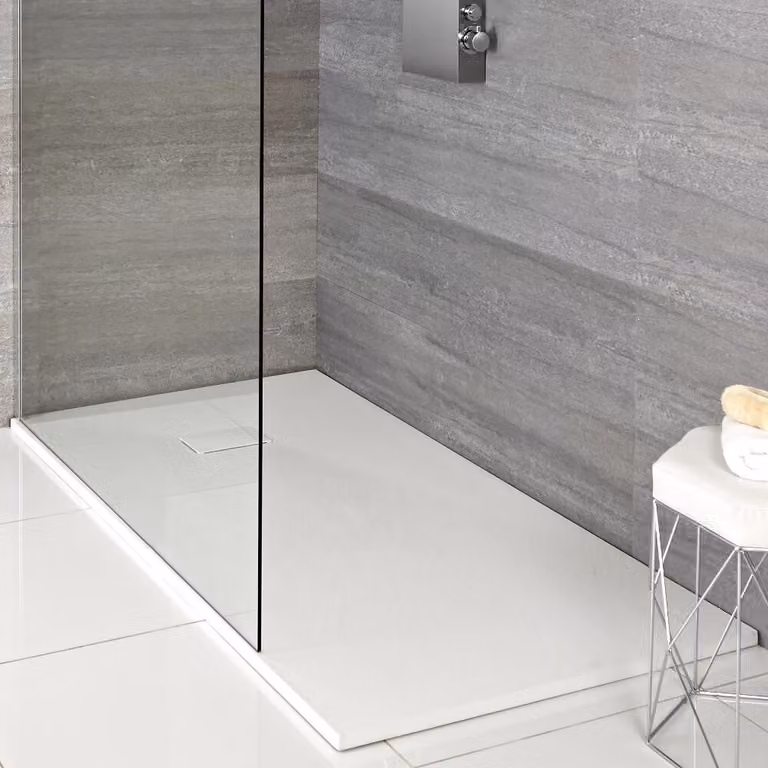 Piatto Doccia Angolare Bianco Ardesia - 800mm x 800mm