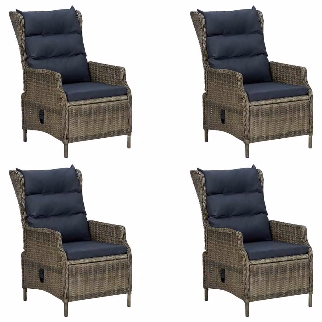 vidaXL set da pranzo da giardino 5 pezzi marrone