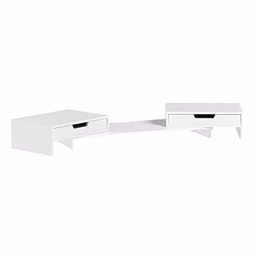 SoBuy Supporto Monitor Scrivania Regolabile Portata 25kg 60–107x22x11cm