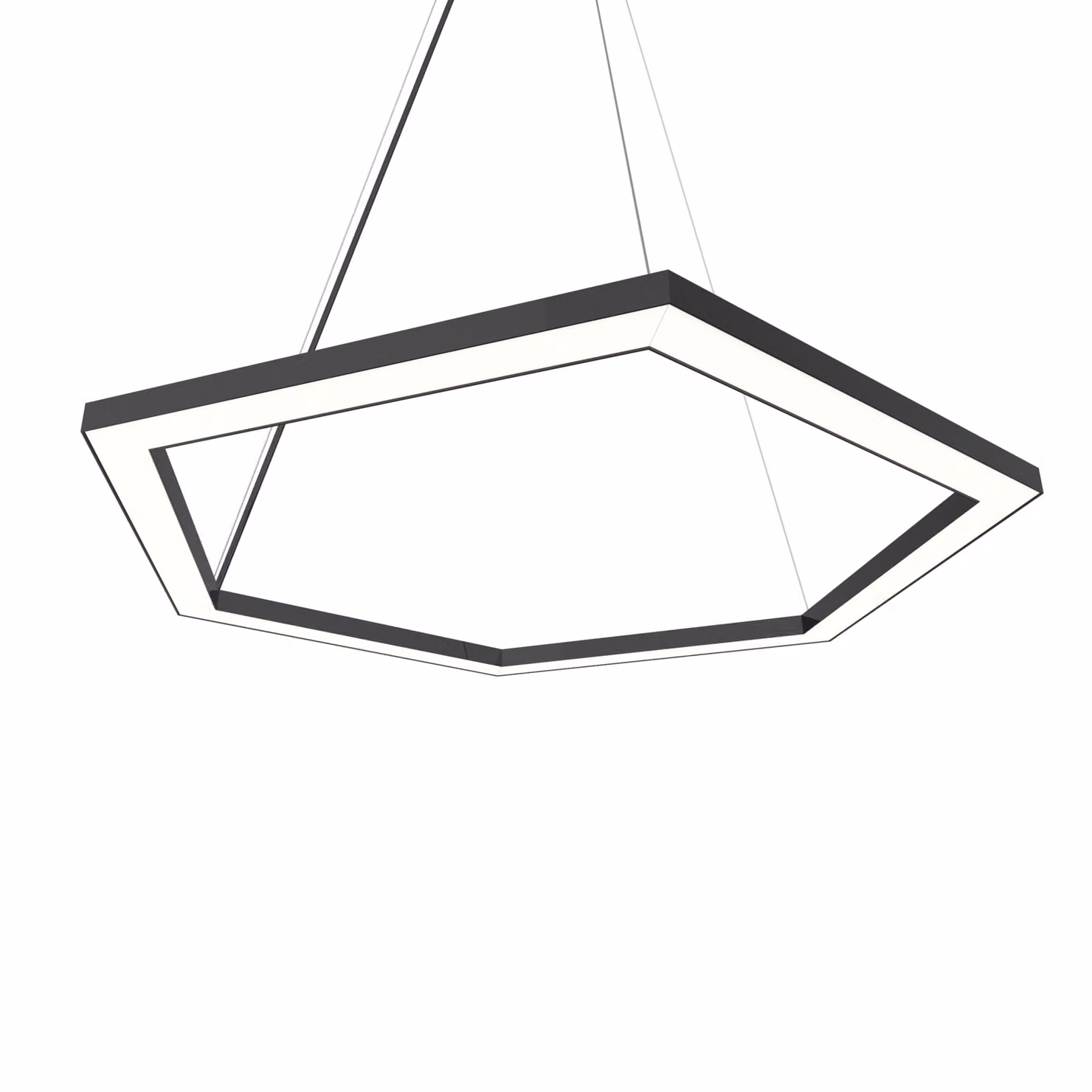 Lampada A Sospensione Esagono D60 Monocolore Lucida