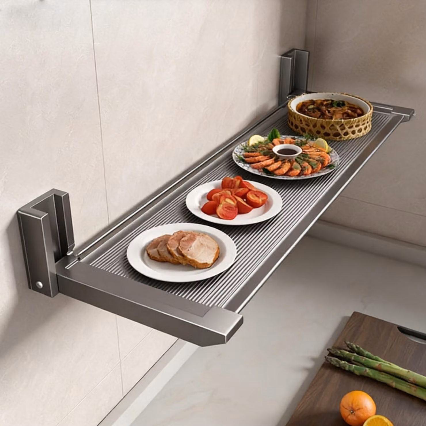 Portariviste da parete per la preparazione degli alimenti, ideale per la cucina