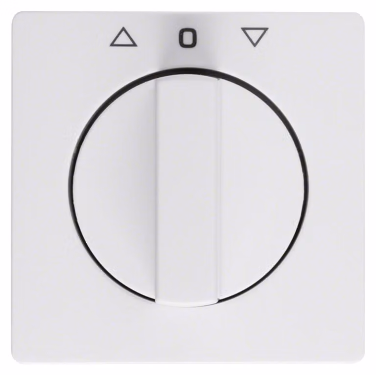Piastra centrale con manopola Jal. Q.1/Q.3 pw - Piastra di copertura per veneziane bianco