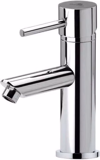 Rubinetto lavabo monocomando Daniel Rubinetterie serie Suvi in ottone cromato argento