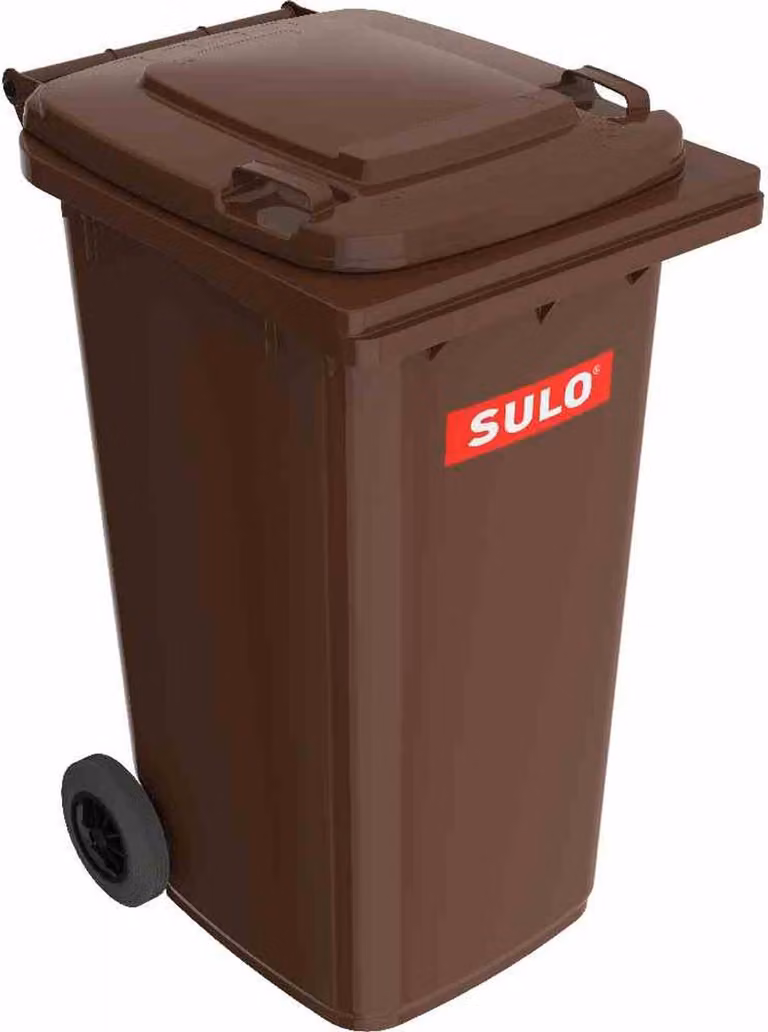SULO: bidone per rifiuti grandi 240l HDPE marrone, mobile, secondo EN 840 - 1073717