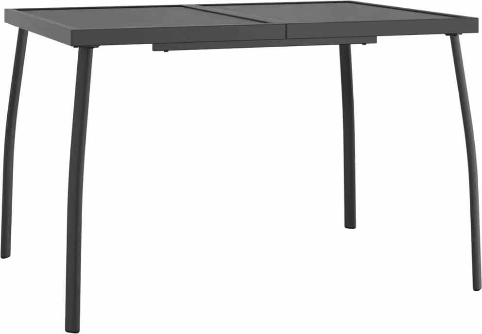 Tavolo da Giardino Antracite 110x80x72 cm Rete d'Acciaio