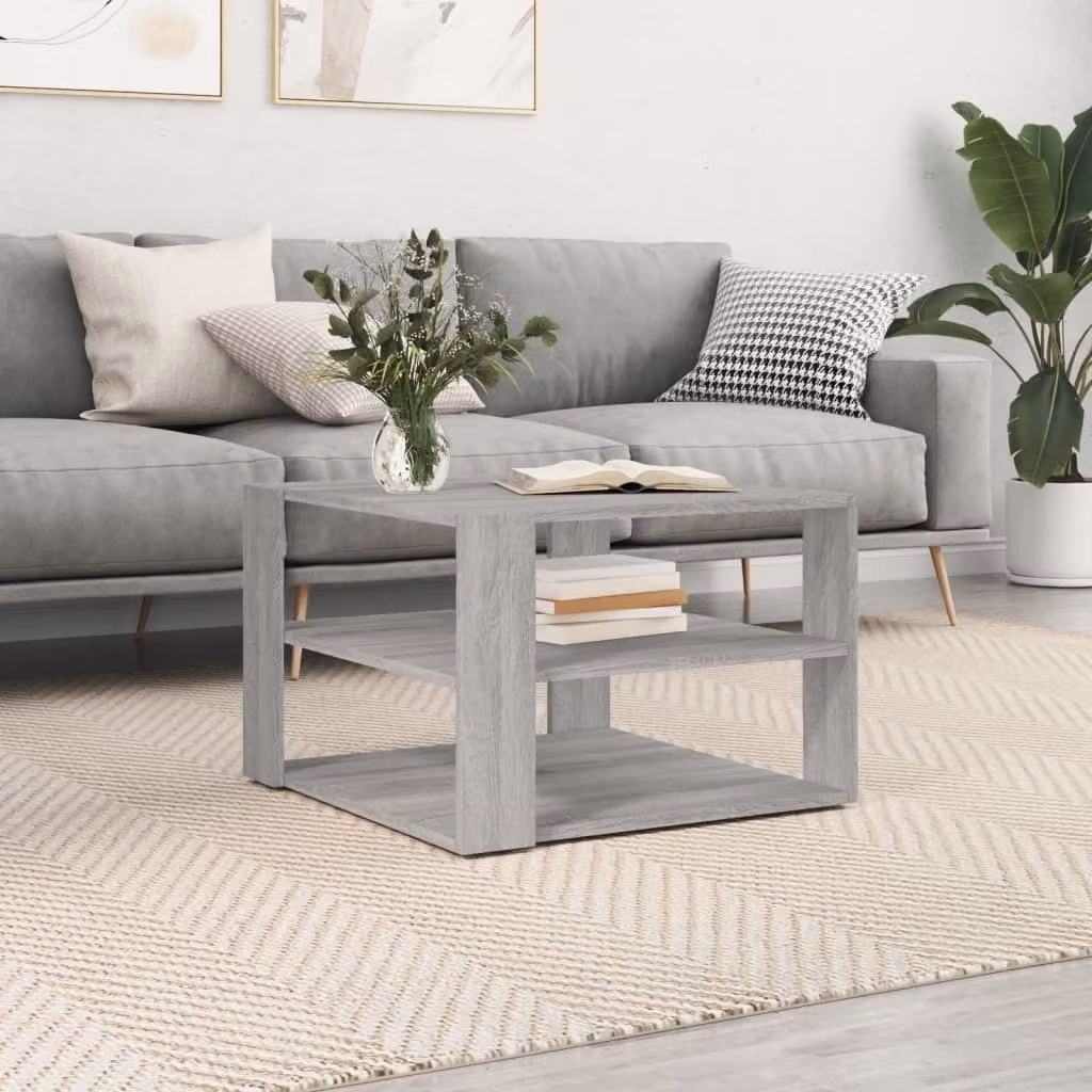 Maison Exclusive - Tavolino grigio Sonoma 58x58x40 cm Materiale ligneo