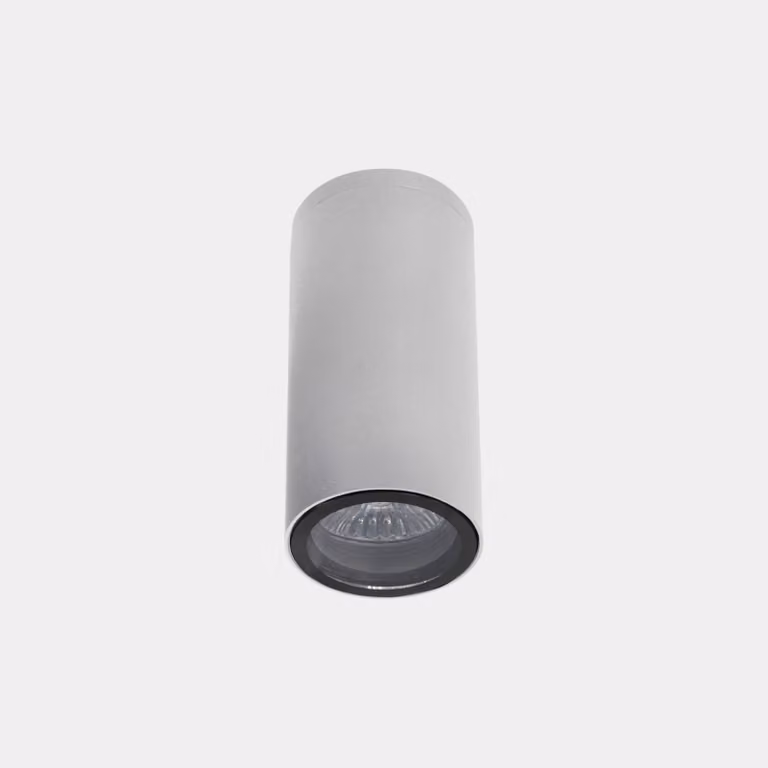 LEDS-C4 Plafoniera da esterno Eko, bianca, Ø 6 cm, alluminio dimmerabile, Bianco / Opale, Alluminio, Moderno