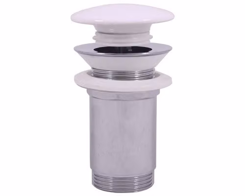 Uscita RAV Slezák CLICK CLACK per lavabo con troppopieno bianco cromo MD0485