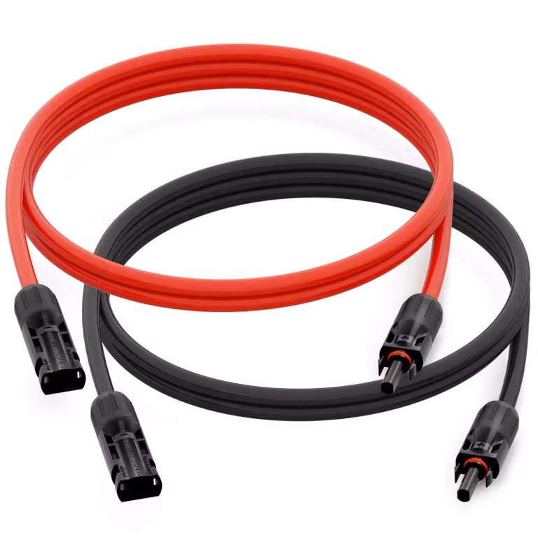 2x Cavo solare da 10 m Cavo di collegamento per moduli solari 4 mm² compatibile con connessione MC4 Cavo fotovoltaico