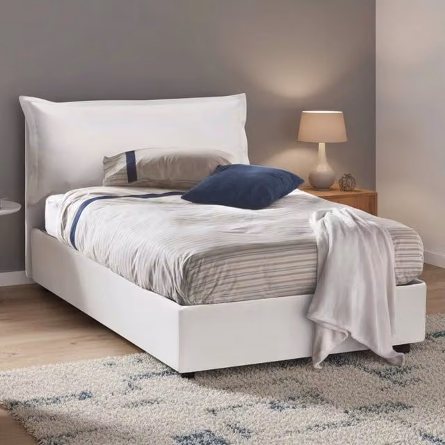 Letto Cistus Talamo Italia con Materasso Incluso, Bianco, L/P/H: 200 x 120 x 35 cm