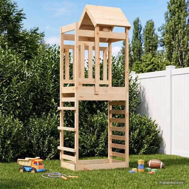 Torre da Gioco Marrone 52,5 x 85 x 238 cm Pino massello 3417205