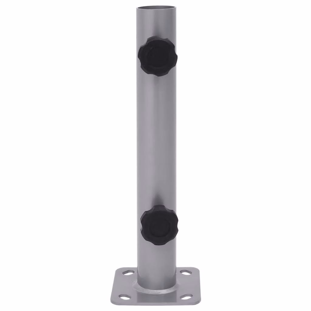 Base per Ombrellone per Palo da Ø32/34/38 mm Argento in Acciaio