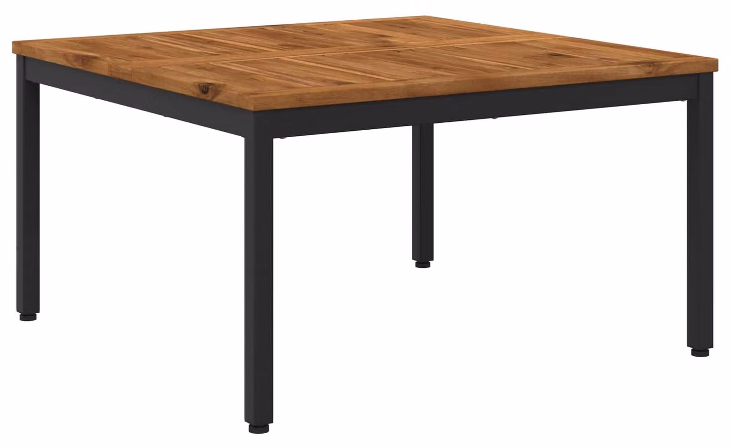 Tavolino da caffè, design naturale e nero, dimensioni 80 x 80,5 x 45 cm