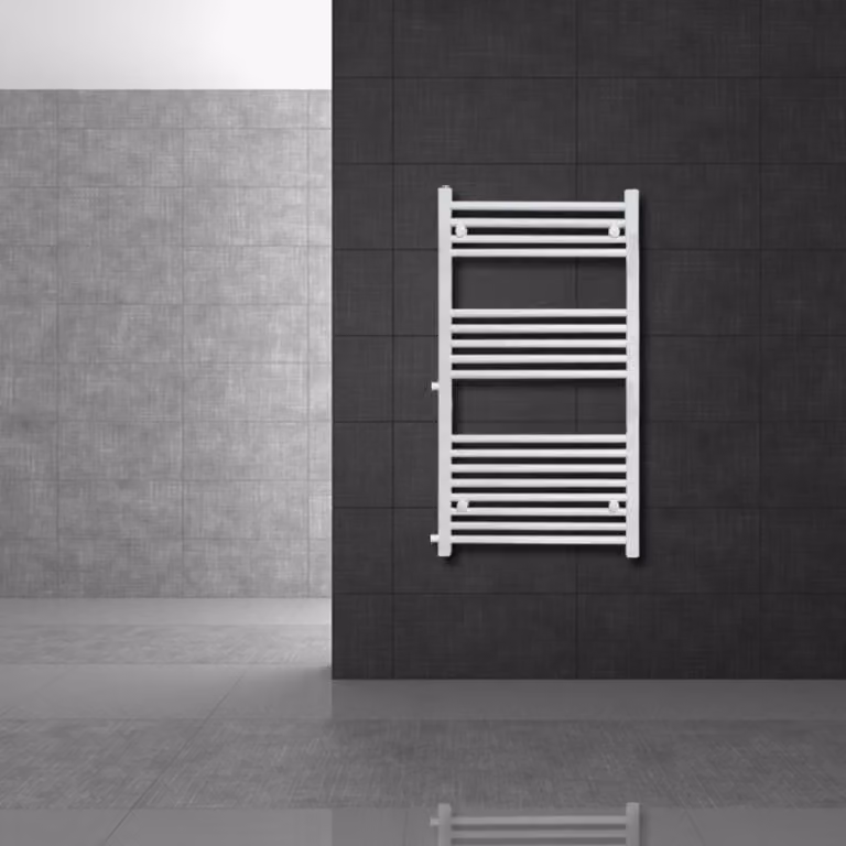 LuxeBath radiatore di ricambio per ristrutturazione 500x1200 mm bianco, radiatore per bagno diritto con attacco laterale, radiatore scaldasalviette senza elemento riscaldante