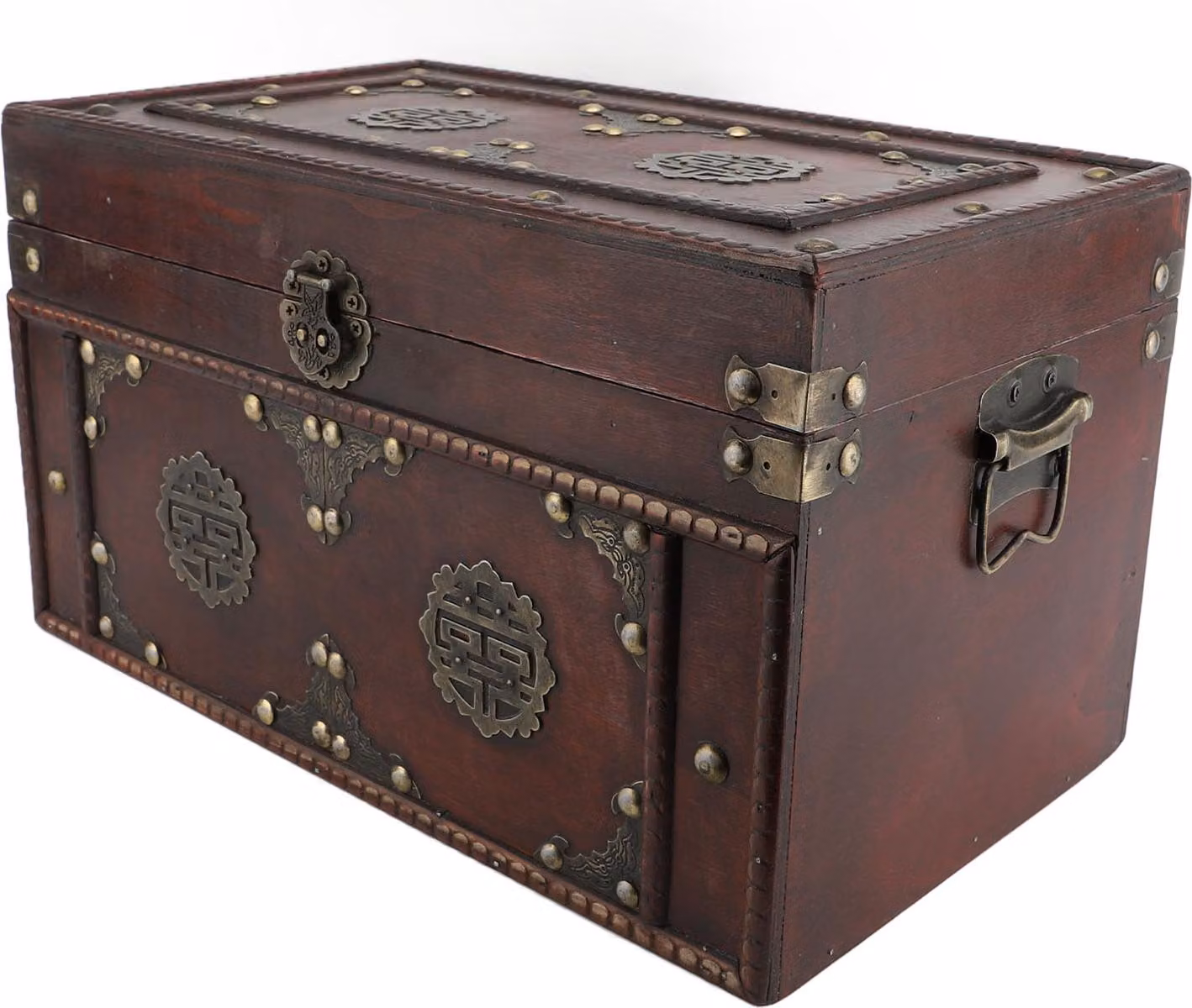 Scatola portaoggetti in legno, organizer vintage, stile cinese, contenitore retrò per gioielli, libri, decorazioni per la casa