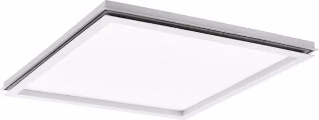 Plafoniera Minimal Lazaras Eglo in Alluminio Bianco con Luce Led Integrata da 22W e Telecomando