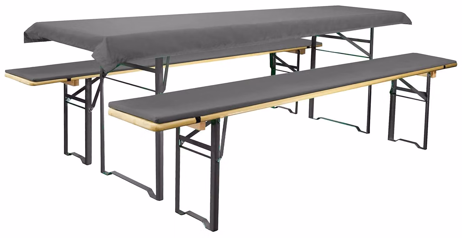 Omgoods - Set di 3 cuscini e tovaglia per tavoli da picnic