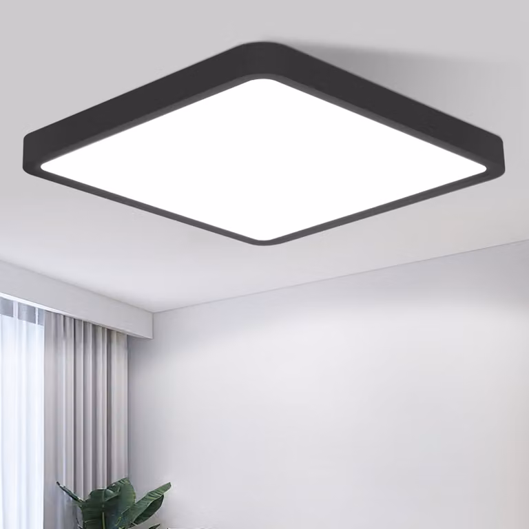 ZMH lampada da soffitto LED plafoniera piatta 23CM lampada da bagno nero 18W lampada da corridoio illuminazione da soffitto camera da letto 6500K lampada da cucina lampada da bagno angolare