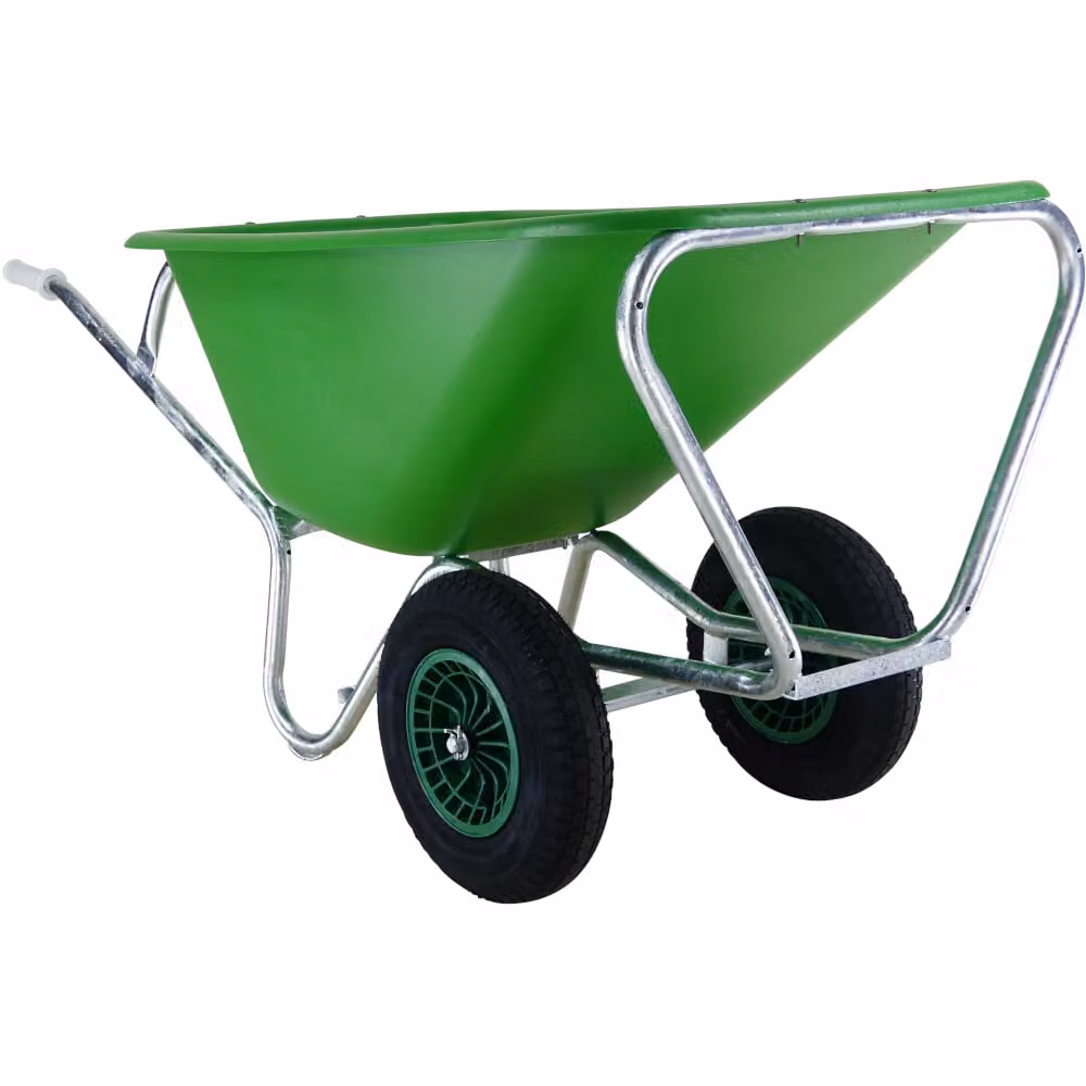 Carriola FORT grande 165l a 2 ruote con cassone in HDPE telaio zincato