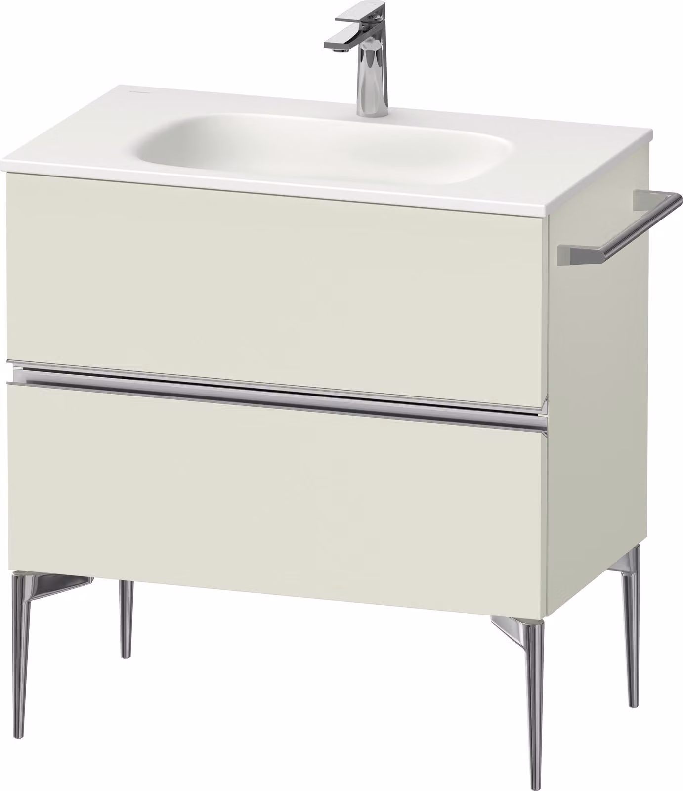 Duravit Sivida bâti-support pour lavabo, 2 tiroirs, poignée profilée chromée, 810x477x592mm, pour Sivida, SV4651010HH0000, SV4651010HH0000