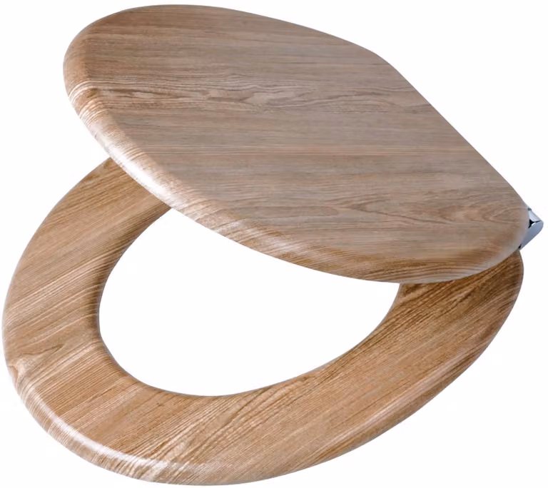 tiger look sedile per wc assi di legno, mdf, 37,5 x 45,5 x 5,5 c