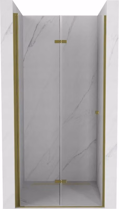 Mexen Lima porta doccia pieghevole 70 cm, trasparente, dorata - 856-070-000-50-00
