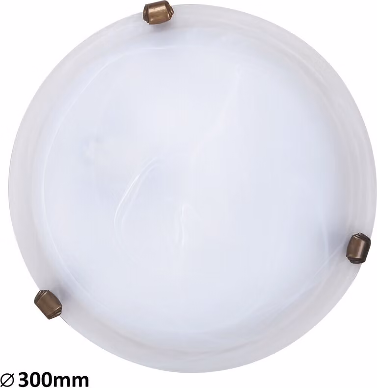Plafond in vetro 30 cm E27 1x60W bianco alabastro rotondo Alabastro 3203 Rabalux
