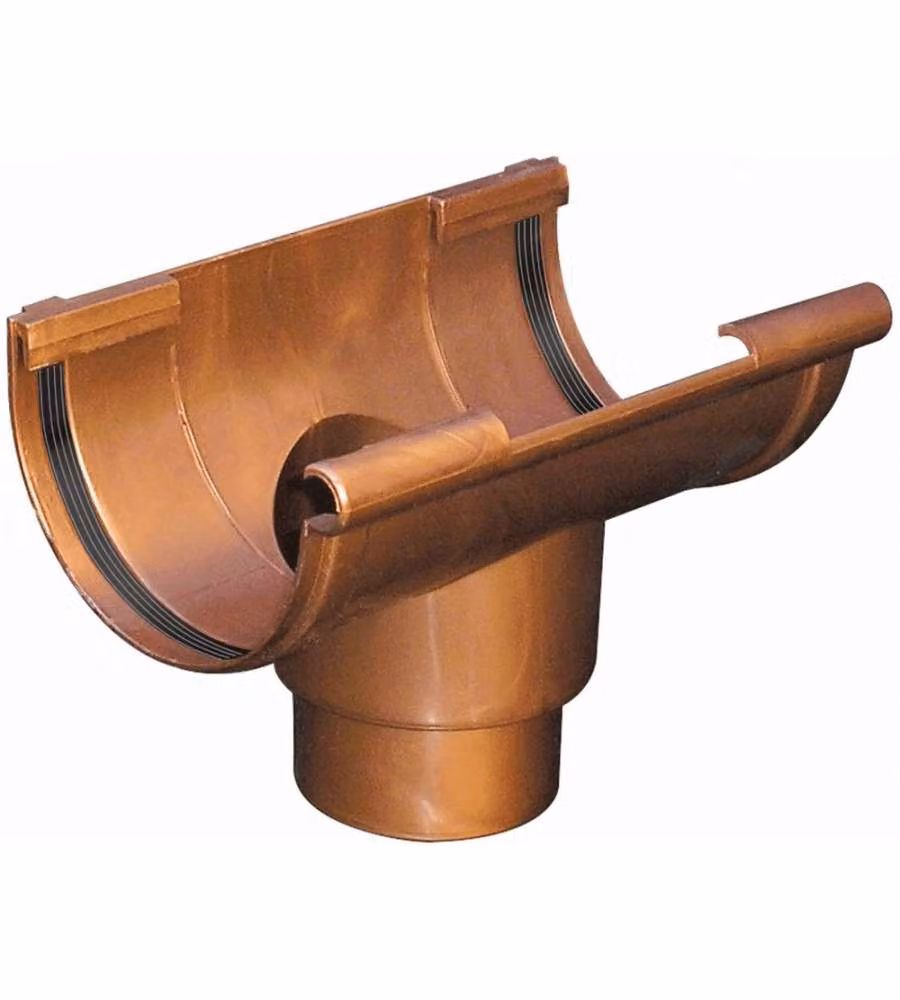 Giunto PVC effetto ramato 25 cm con guarnizione per scarico acque