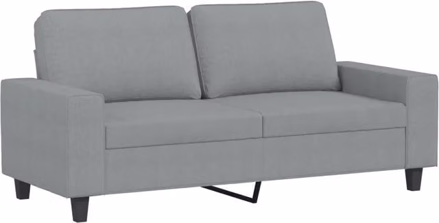 Divano | Divano da soggiorno | Sofa a 2 Posti Grigio Chiaro 140 cm in Tessuto