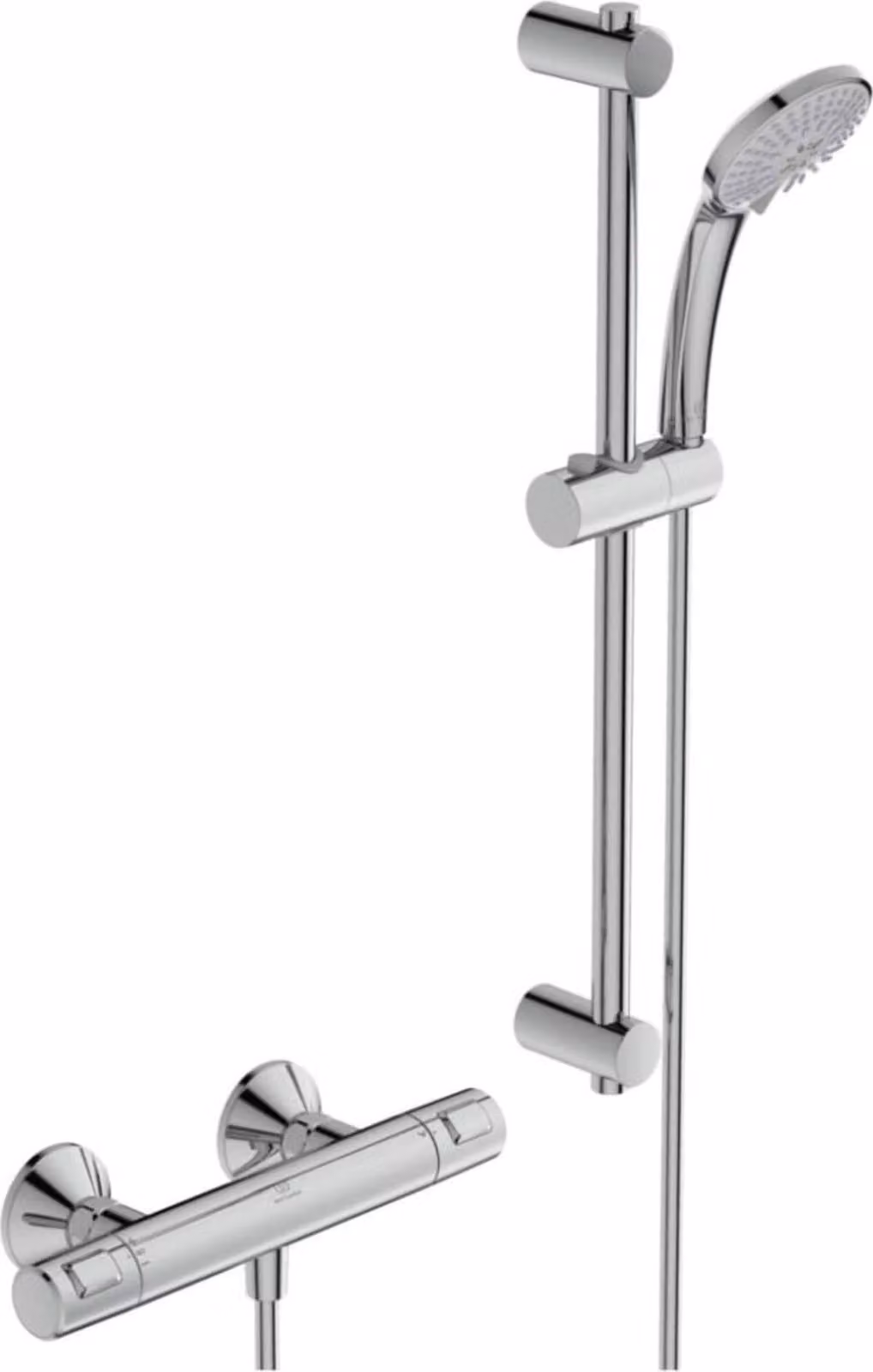 Combinazione doccia Ideal Standard con termostatico doccia Ceratherm T25 montato a parete A7203AA Cromo