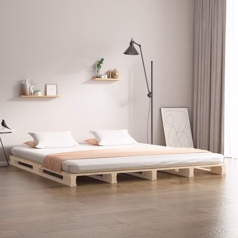 Maison Exclusive - Letto a doghe 135x190 cm in legno massello di pino