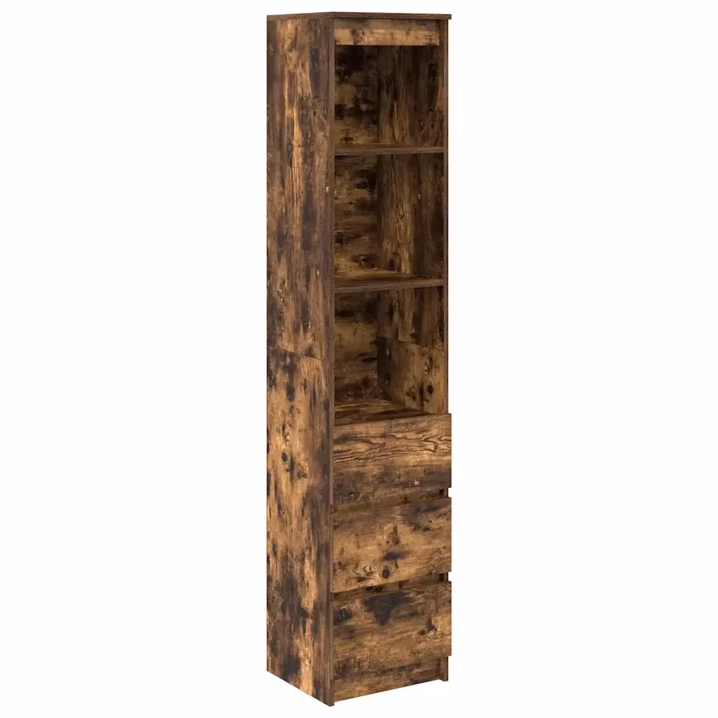 Credenza a parete vidaXL in legno color marrone, L/P/H: 37,5 x 35 x 180 cm – 2