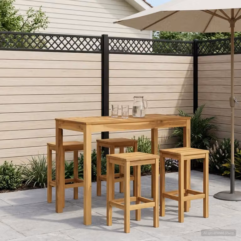 vidaXL Tavolo Bar da Giardino Bianco 108,5 x 55 x 105 cm