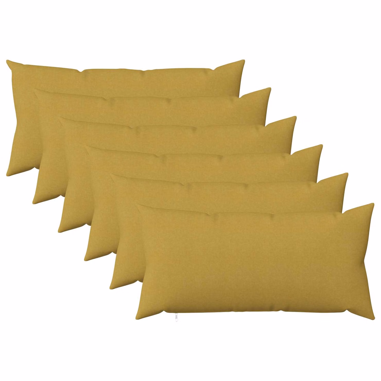 Set di 6 federe vidaXL HEERLEN in tessuto verde chiaro e giallo, L 40 cm x P 70 cm