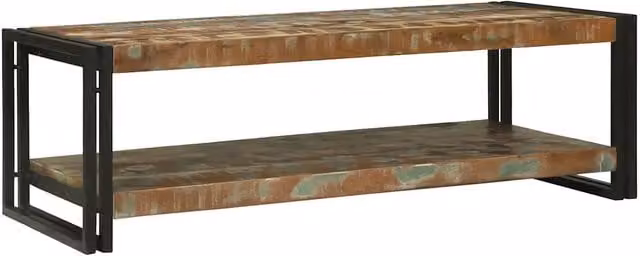 Tavolino da salotto | Tavolino da caff¨¨ | Tavolino da Soggiorno Multicolore Legno Recuperato Massello