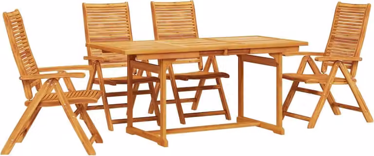 Set da Pranzo per Giardino 5 pcs Marrone