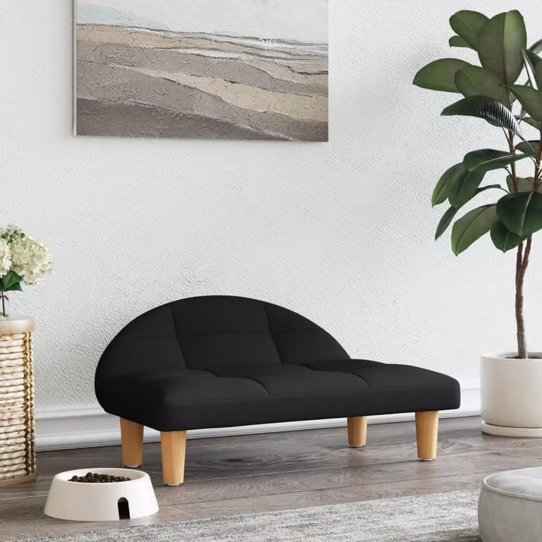 The Living Store Letto per cani nero 70x52x30 cm Tessuto