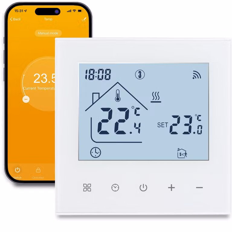 Termostato Wi-Fi intelligente per riscaldamento dell'acqua, con display LCD touchscreen digitale