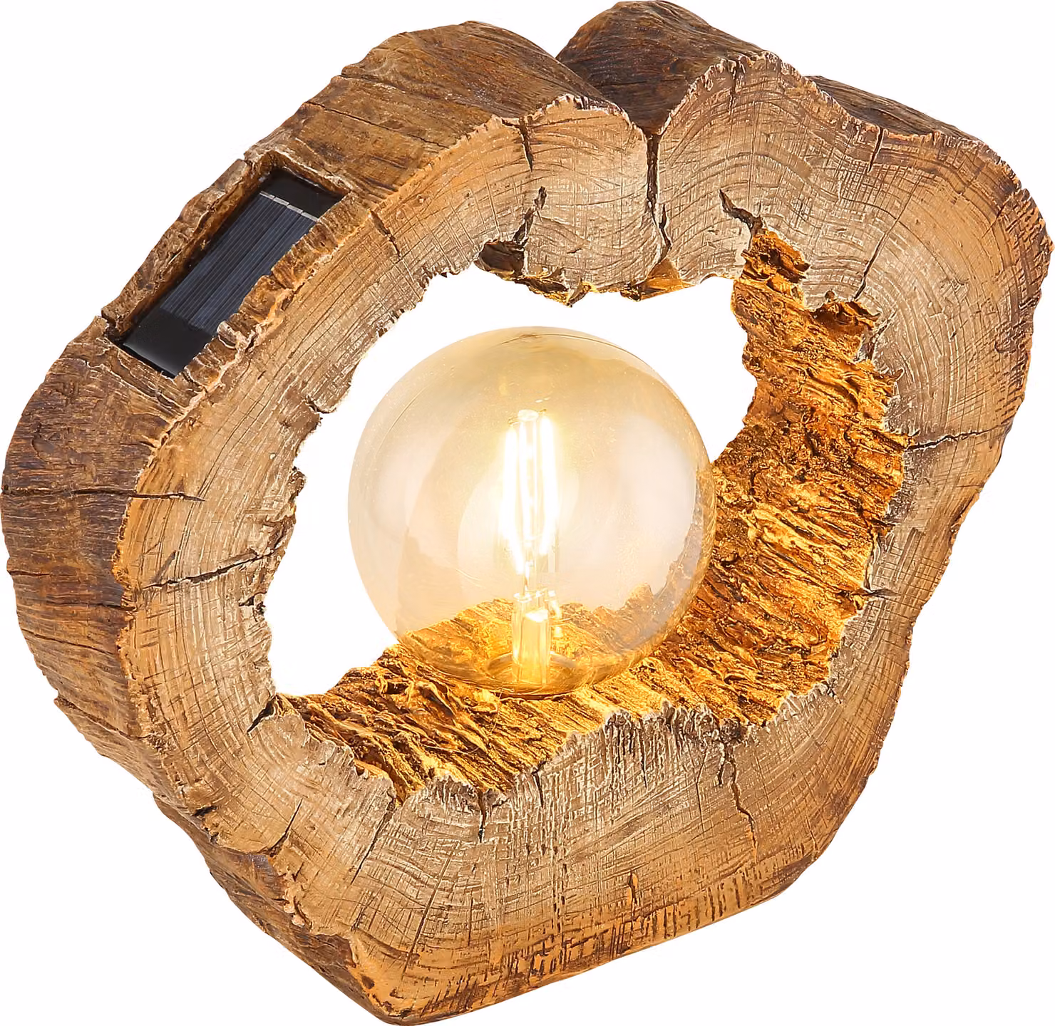 Globo Lighting Luce solare in plastica marrone, LED