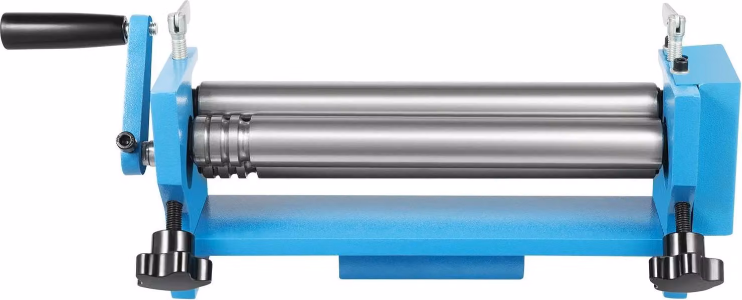 Curvatubi portatile - Curvatubi manuale a 3 rulli - Lunghezza di curvatura 180 cm - Acciaio 45# - Regolabile, resistente all'usura - Per alluminio - Blu