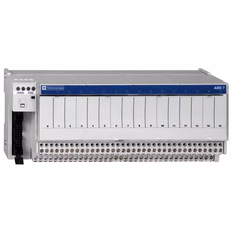 Morsettiera Schneider Electric, con relè ABE7 saldato in modo permanente, 16 canali, relè da 12,5 mm ABE7R16T330