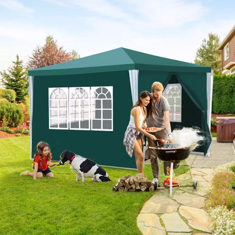 Jopassy gazebo da giardino - gazebo da giardino, tenda per birra per mercati e feste, ideale per matrimoni verde 3x3m